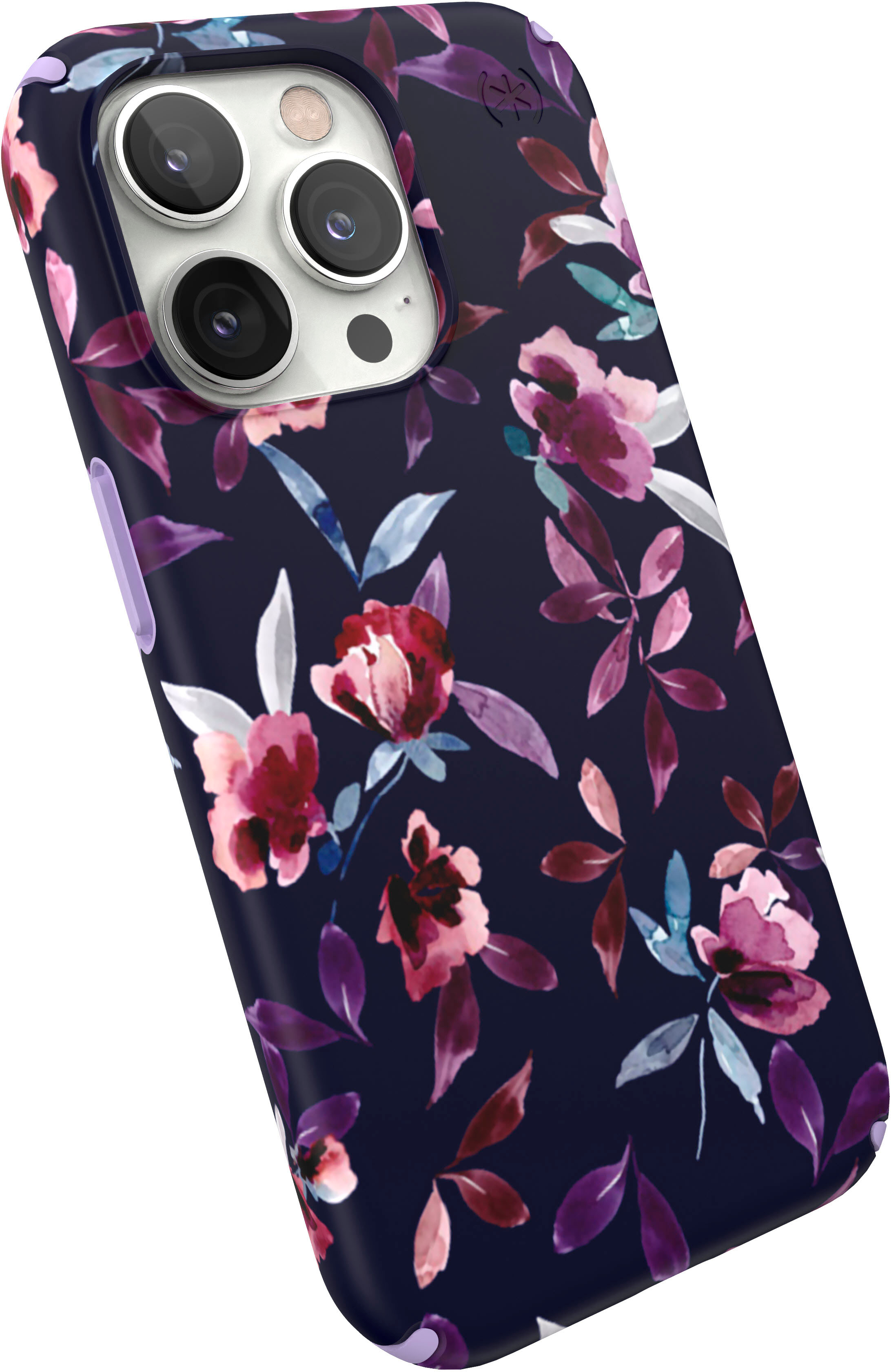 Speck Presidio Edition MagSafe iPhone 14 Pro Max Cases Spring Purple/Violet Floral