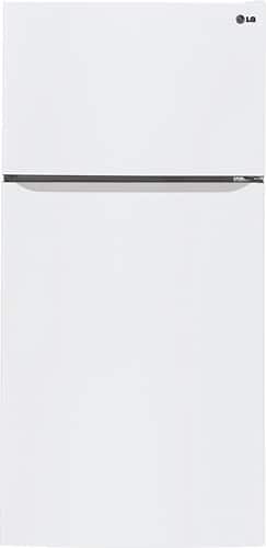 Front Standard. LG - 20.2 Cu. Ft. Top-Freezer Refrigerator - Smooth White.