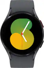 Front. Samsung - Galaxy Watch5 Aluminum Smartwatch 40mm BT - Graphite.