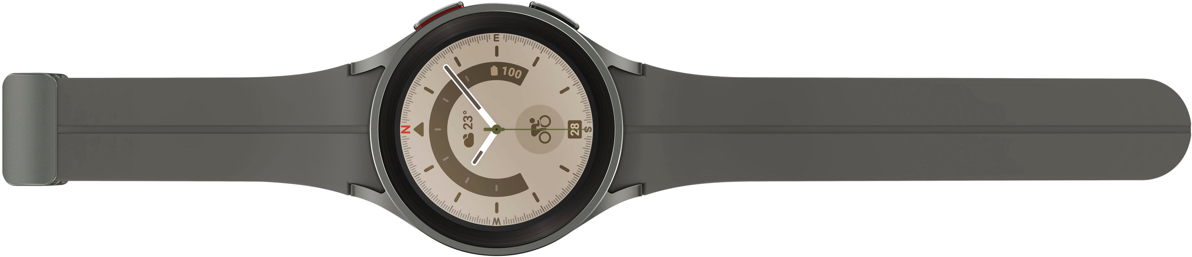 LTE Gray Buy - Watch5 Samsung Titanium Best Pro SM-R925UZTAXAA 45mm Smartwatch Galaxy
