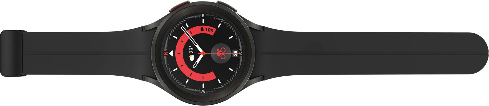 Zoom in on Alt View Zoom 15. Samsung - Galaxy Watch5 Pro Titanium Smartwatch 45mm BT - Black.