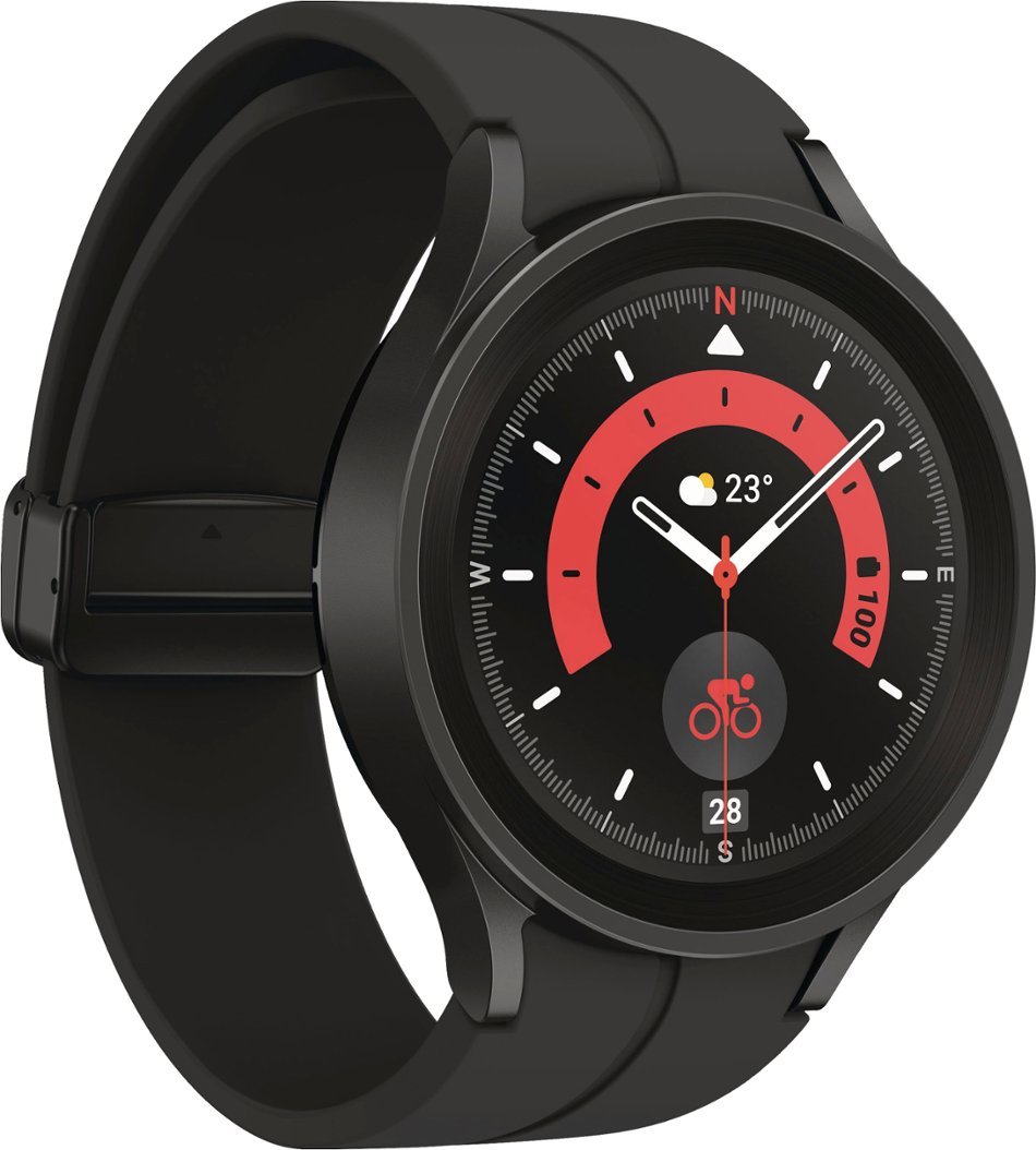 Zoom in on Alt View Zoom 11. Samsung - Galaxy Watch5 Pro Titanium Smartwatch 45mm BT - Black.