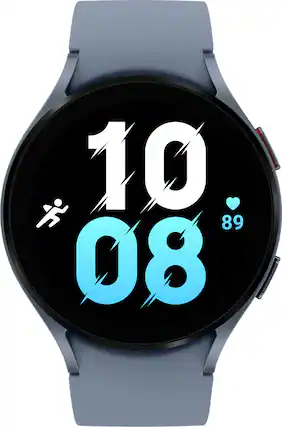 Front. Samsung - Galaxy Watch5 Aluminum Smartwatch 44mm BT - Sapphire.