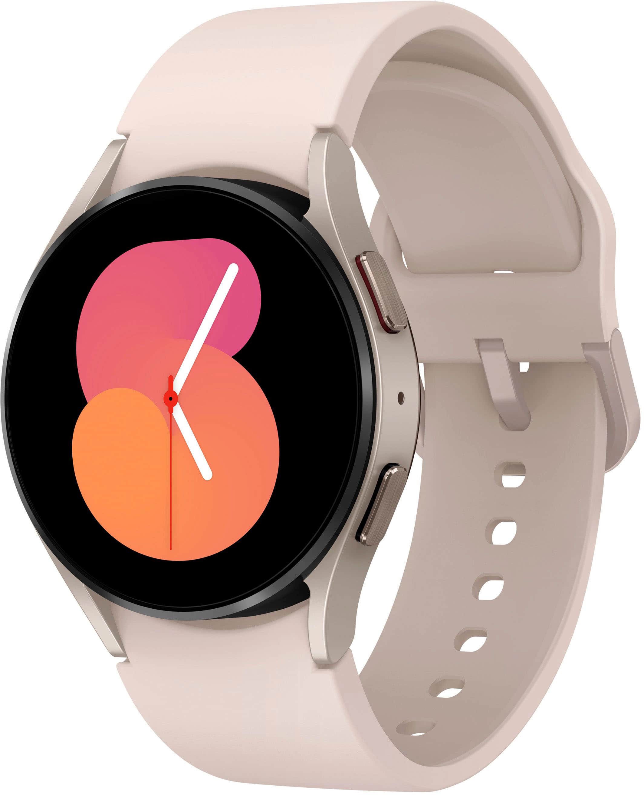 Alt View 12. Samsung - Geek Squad Certified Refurbished Galaxy Watch5 Aluminum Smartwatch 40mm BT - Pink Gold.