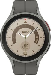 Samsung - Galaxy Watch5 Pro Titanium Smartwatch 45mm BT - Gray - Front_Zoom