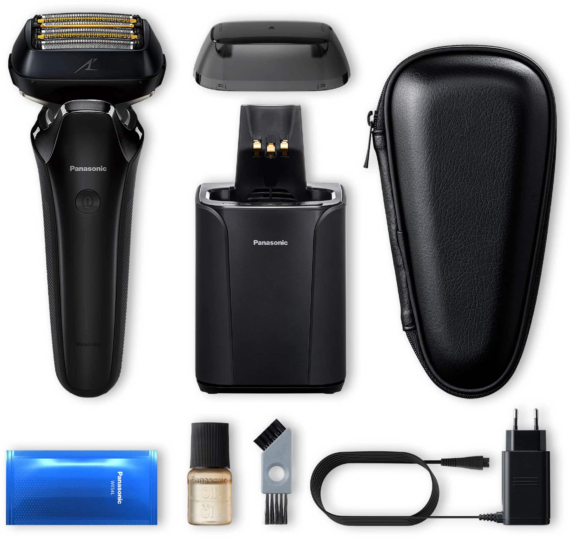 Alt View 13. Panasonic - Arc6 Six-Blade Wet/Dry Electric Shaver with Automatic Cleaning and Charging Station - Black.