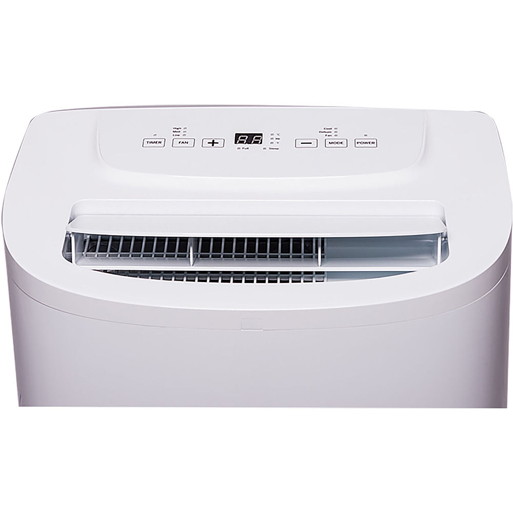 Left View: AireMax - 600 Sq. Ft 10,000 BTU Portable Air Conditioner - White