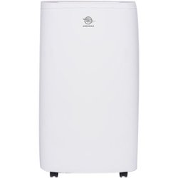 AireMax - 600 Sq. Ft. Portable Air Conditioner with 11,500 BTU Heater - White - Front_Zoom