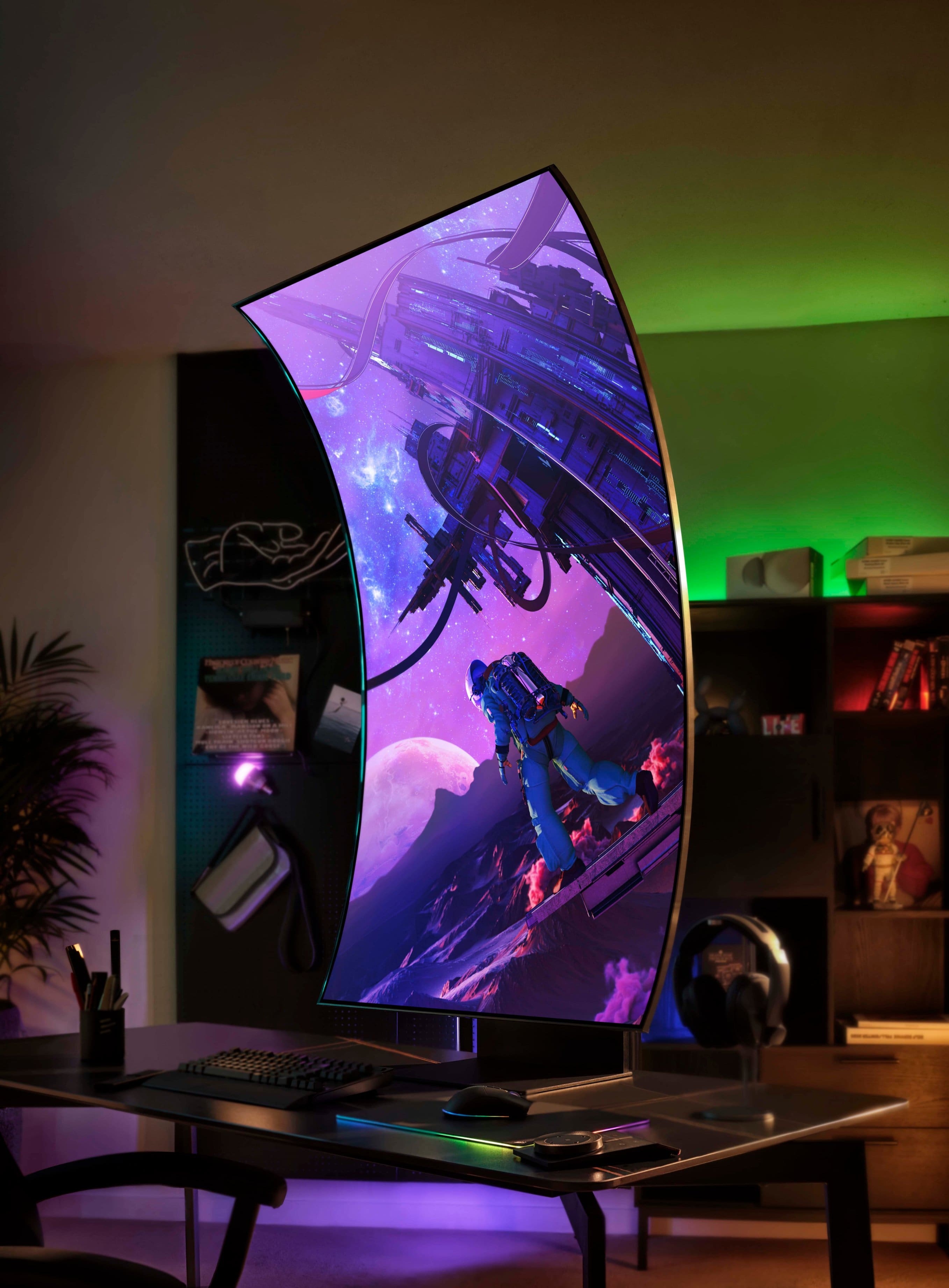 Customer Reviews Samsung Odyssey Ark LED Curved K UHD Gaming Monitor Black LS BG NNXGO