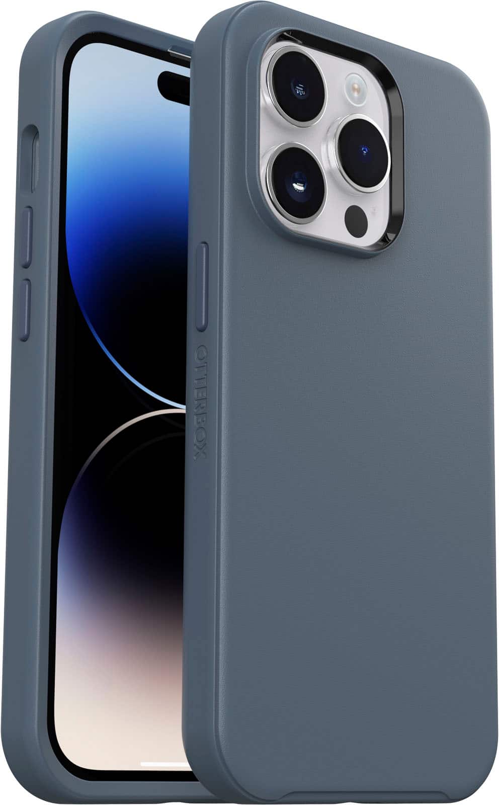 Left. OtterBox - Symmetry Series+ for MagSafe Hard Shell for Apple iPhone 14 Pro - Bluetiful.