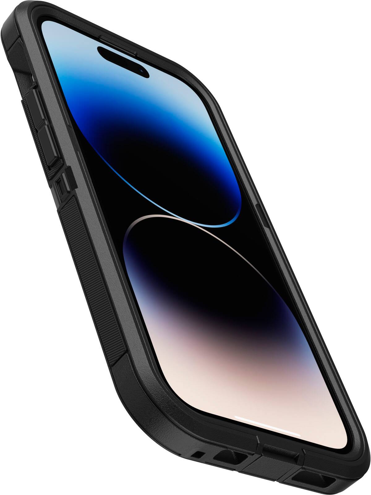 Left. OtterBox - Defender Series Pro XT MagSafe Hard Shell for Apple iPhone 14 Pro - Black.