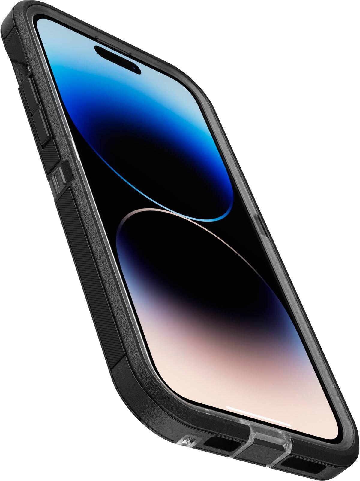 Left. OtterBox - Defender Series Pro XT MagSafe Hard Shell for Apple iPhone 14 Pro Max - Black Crystal.