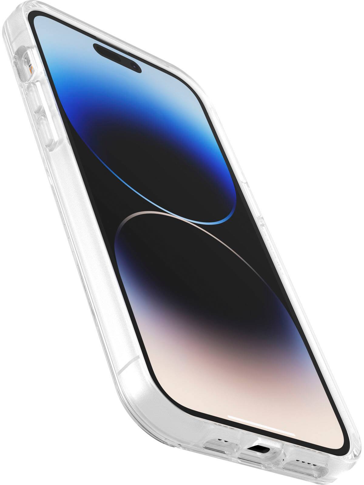 Angle. OtterBox - Symmetry Series+ for MagSafe Hard Shell for Apple iPhone 14 Pro Max - Clear.