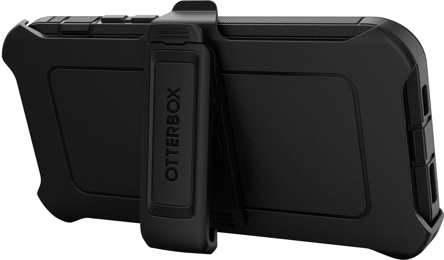 Left. OtterBox - Defender Series Pro Hard Shell for Apple iPhone 14 Pro Max - Black.
