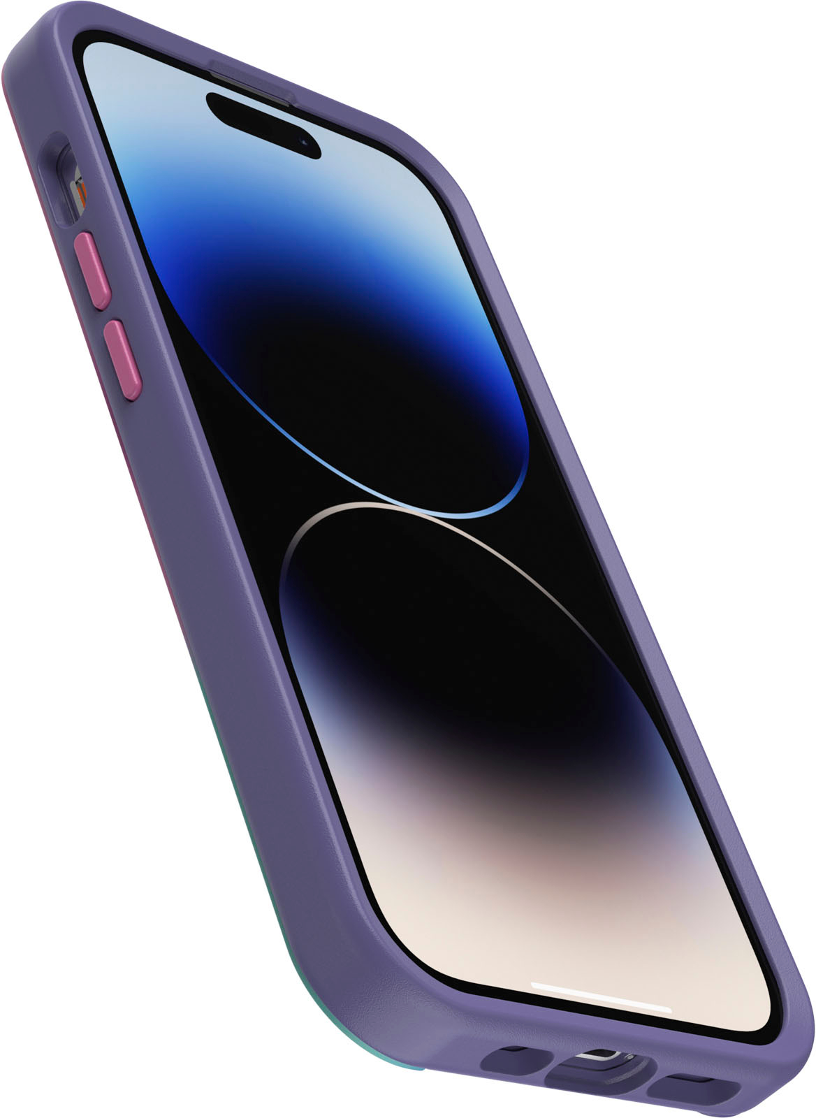 Angle. OtterBox - Symmetry Series+ for MagSafe Hard Shell for Apple iPhone 14 Pro - Euphoria.