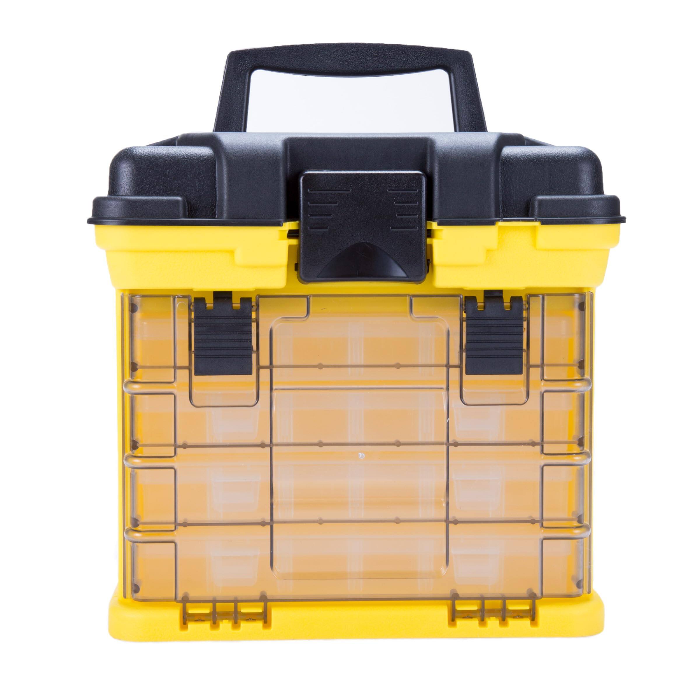 Alt View 2. Fabibe - Portable Tool Box - Small Parts Organizer With Drawers And Customizable Compartments For Hardware Tackle Beads Or Cra... - Yellow.