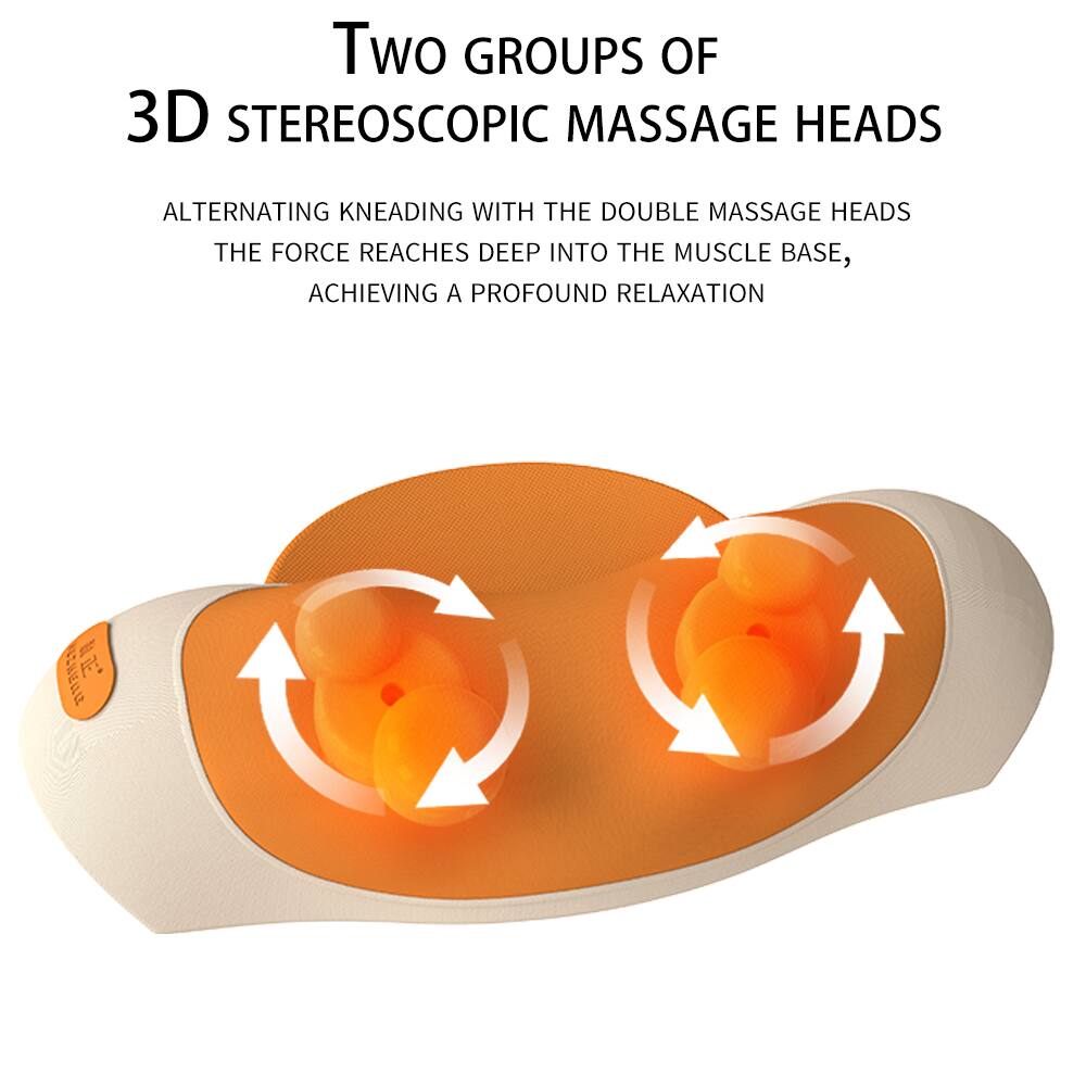 Two groups of 3D stereoscopic massage heads. Alternating kneading with the double massage heads, the force reaches deep into the muscle base, achieving a profound relaxation.