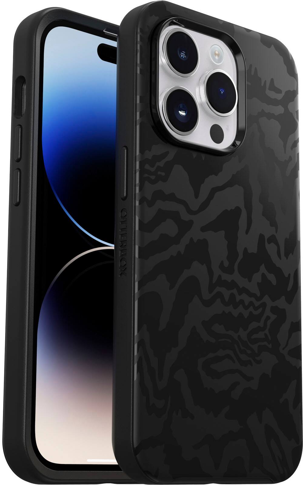 Left. OtterBox - Symmetry Series+ for MagSafe Hard Shell for Apple iPhone 14 Pro - Rebel.