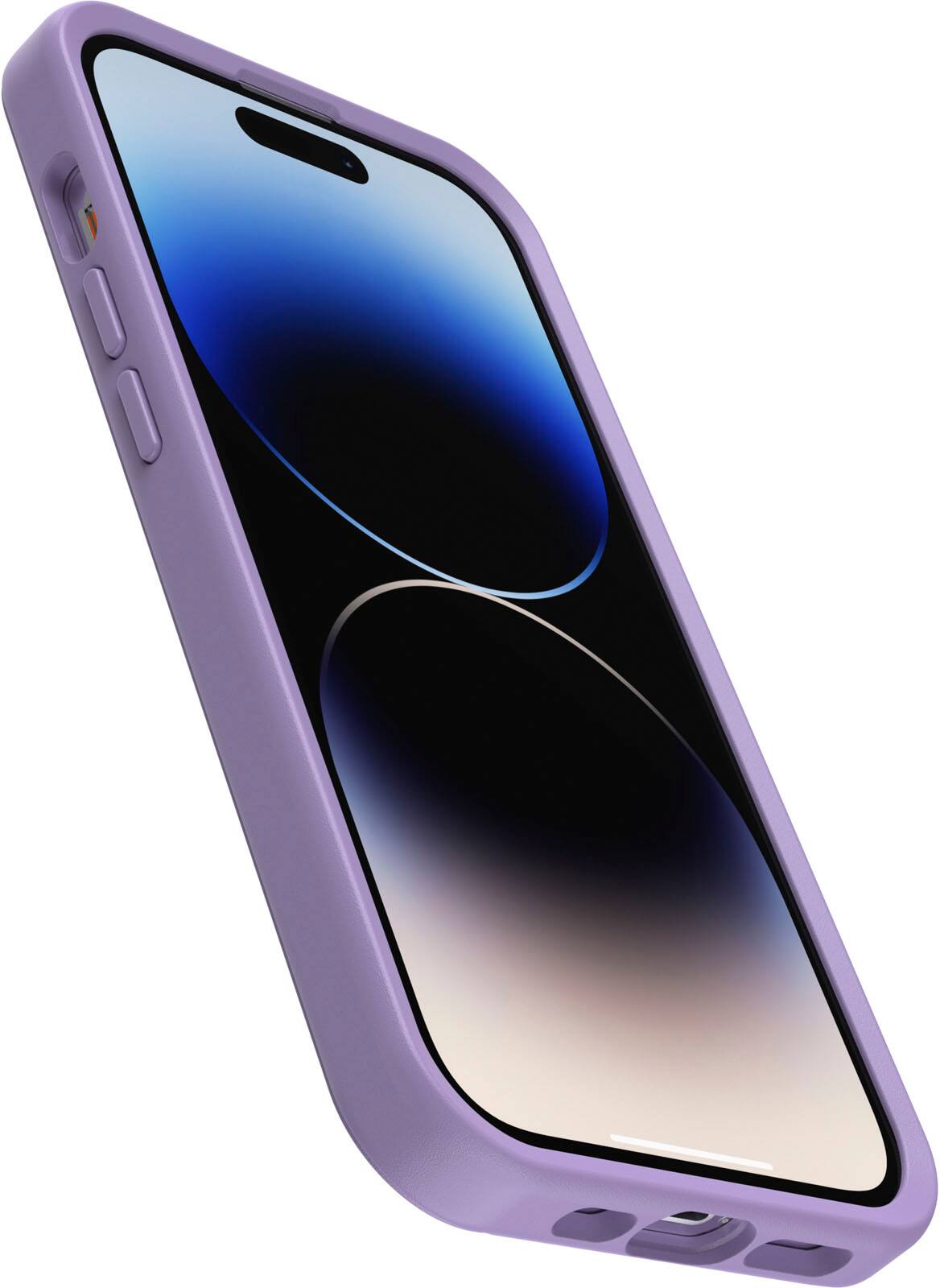 Angle. OtterBox - Symmetry Series+ for MagSafe Hard Shell for Apple iPhone 14 Pro - You Lilac It.