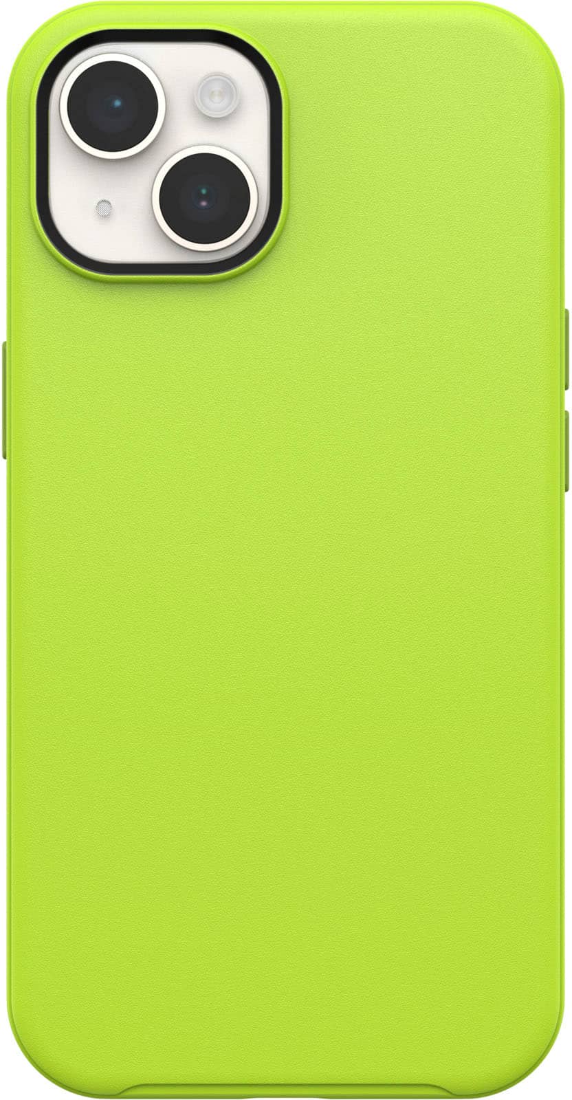 Front. OtterBox - Symmetry Series+ for MagSafe Hard Shell for Apple iPhone 14 and Apple iPhone 13 - Lime All Yours.