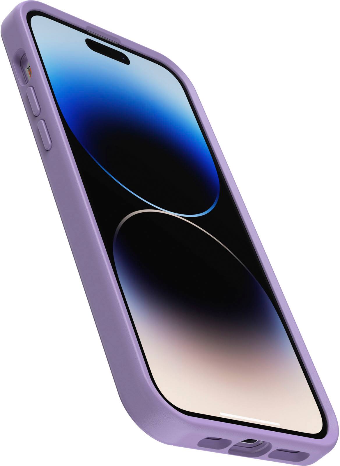Angle. OtterBox - Symmetry Series+ for MagSafe Hard Shell for Apple iPhone 14 Pro Max - You Lilac It.