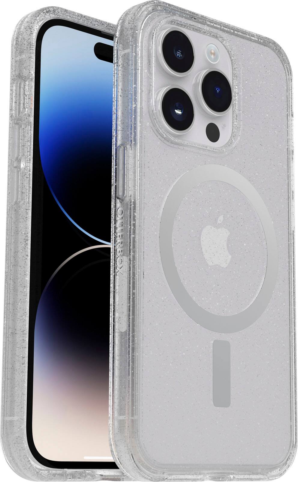 Left. OtterBox - Symmetry Series+ for MagSafe Hard Shell for Apple iPhone 14 Pro - Stardust.
