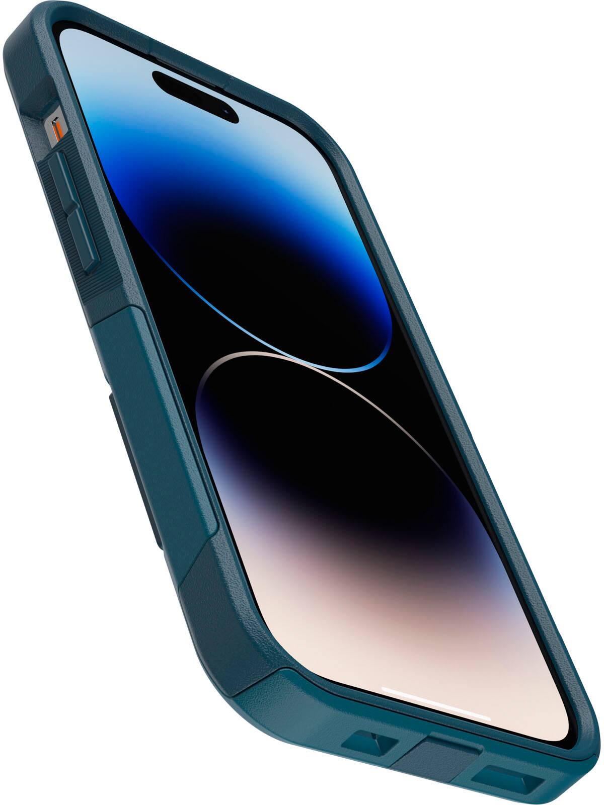 Left. OtterBox - Commuter Series Hard Shell for Apple iPhone 14 Pro - Don't Be Blue.