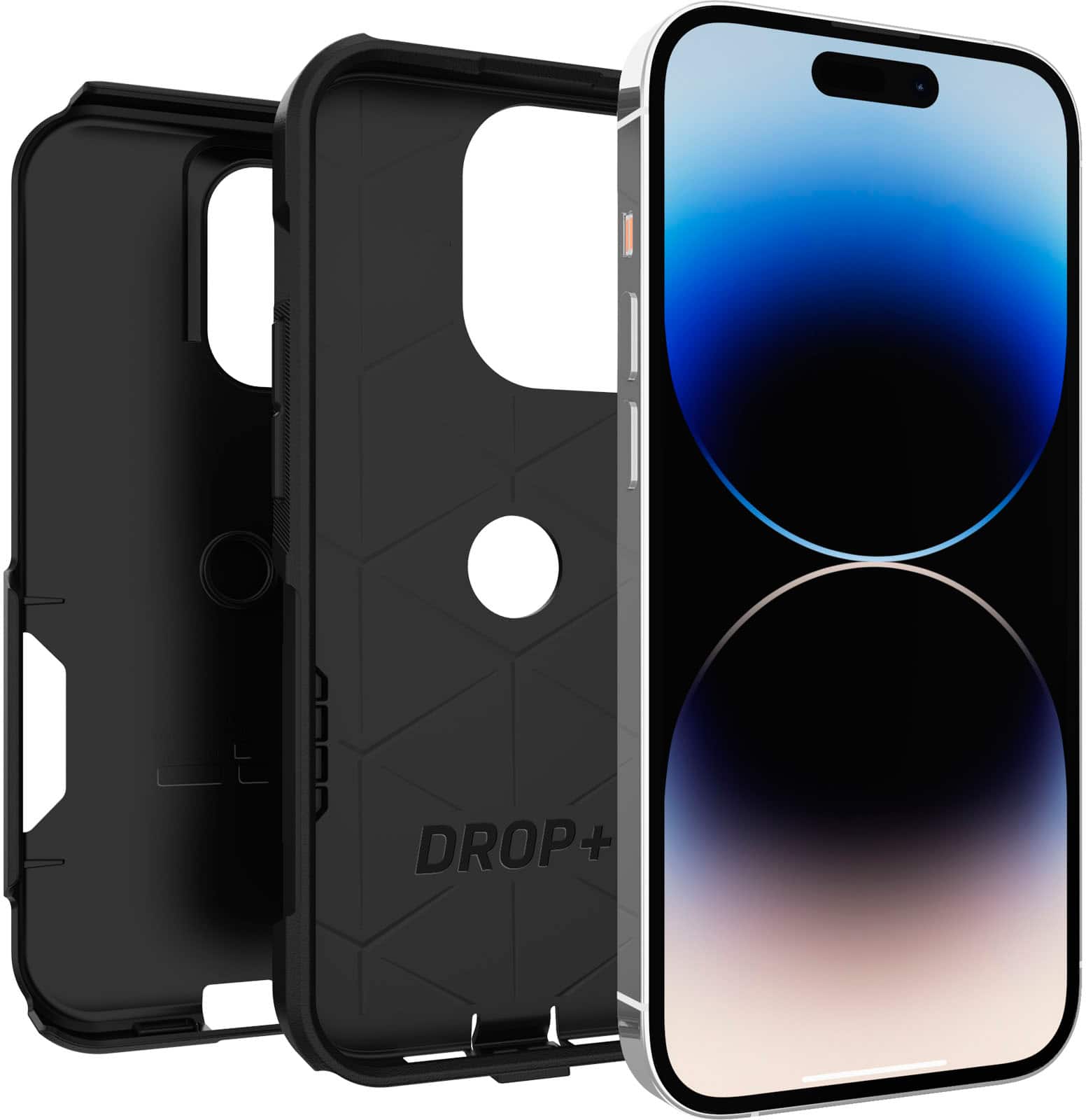 Angle. OtterBox - Commuter Series Hard Shell for Apple iPhone 14 Pro - Black.