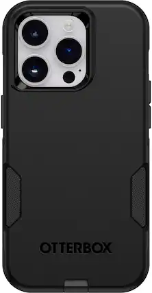 Front. OtterBox - Commuter Series Hard Shell for Apple iPhone 14 Pro - Black.