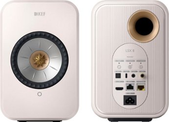 KEF - LSXII Wireless Bookshelf Speakers Pair - WHITE - Front_Zoom