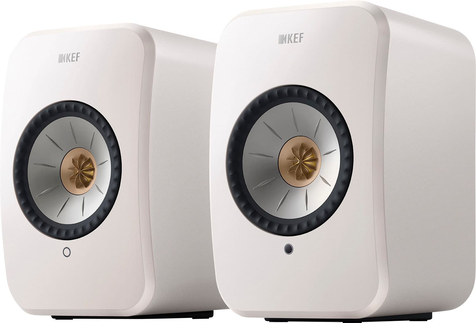 Left. KEF - LSXII Wireless Bookshelf Speakers Pair - WHITE.