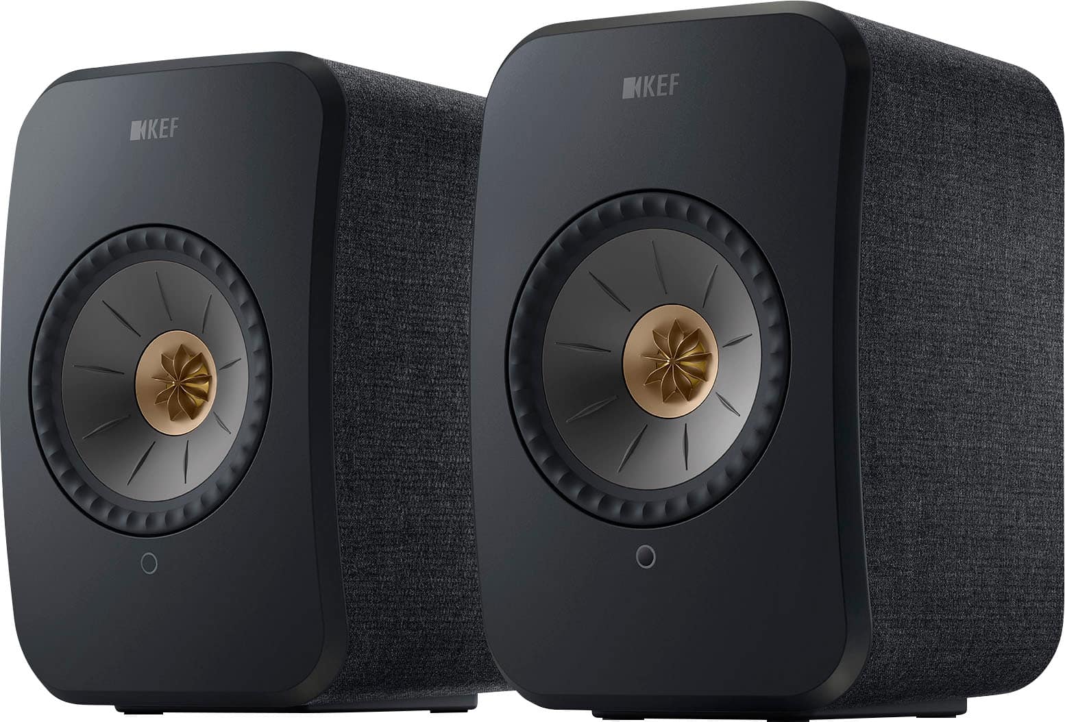 Left. KEF - LSXII Wireless Bookshelf Speakers Pair - BLACK.