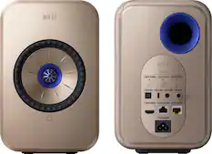 Front. KEF - LSXII Wireless Bookshelf Speakers Pair - TAN.