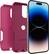 Angle. OtterBox - Commuter Series Hard Shell for Apple iPhone 14 Pro Max - Into the Fuchsia.