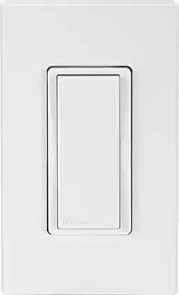 Front. Leviton - Decora No-Neutral 15A Switch - White.