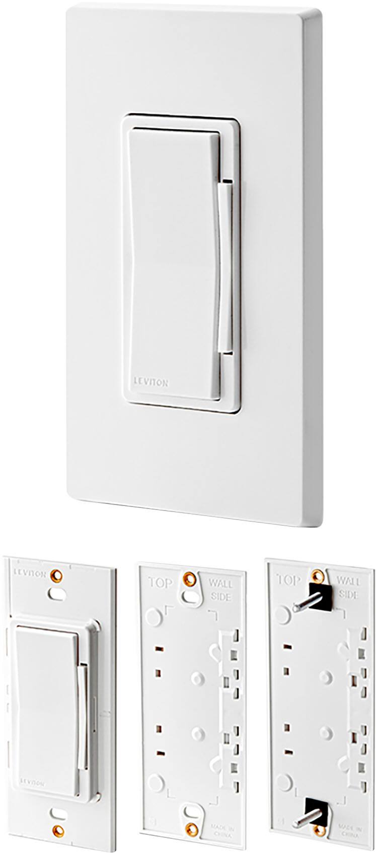 Alt View 11. Leviton - Decora Anywhere Dimmer Switch Companion (2nd Gen) - White.