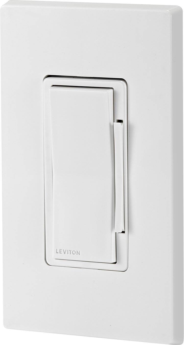Alt View 13. Leviton - Decora No-Neutral 600 W Dimmer Switch - White.