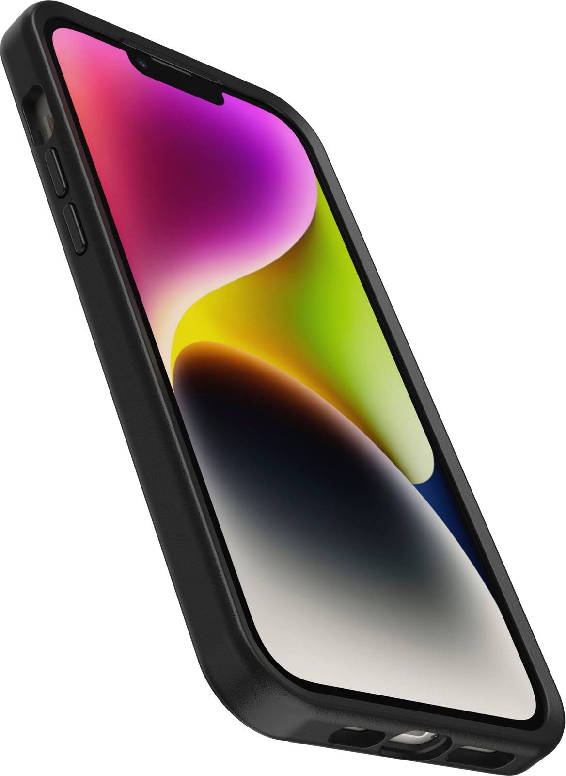 Angle. OtterBox - Symmetry Series+ for MagSafe Hard Shell for Apple iPhone 14 Plus - Black.