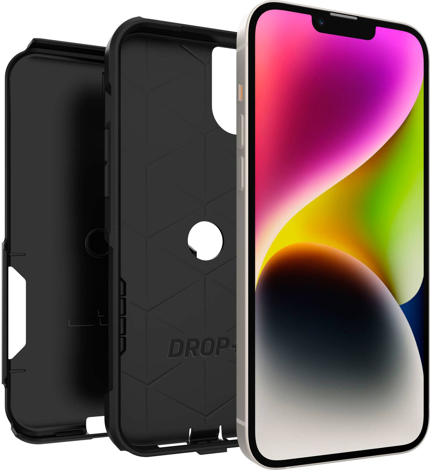 Angle. OtterBox - Commuter Series Hard Shell for Apple iPhone 14 Plus - Black.