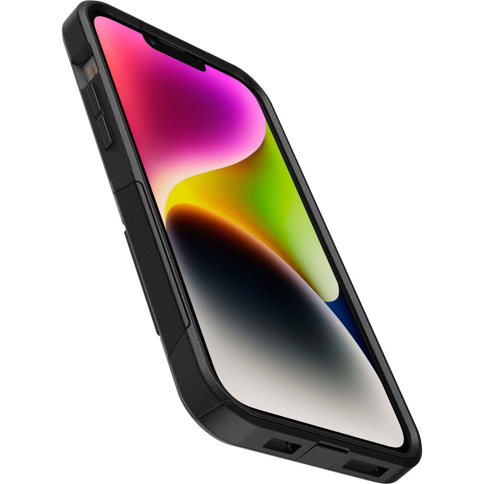 Left. OtterBox - Commuter Series Hard Shell for Apple iPhone 14 Plus - Black.