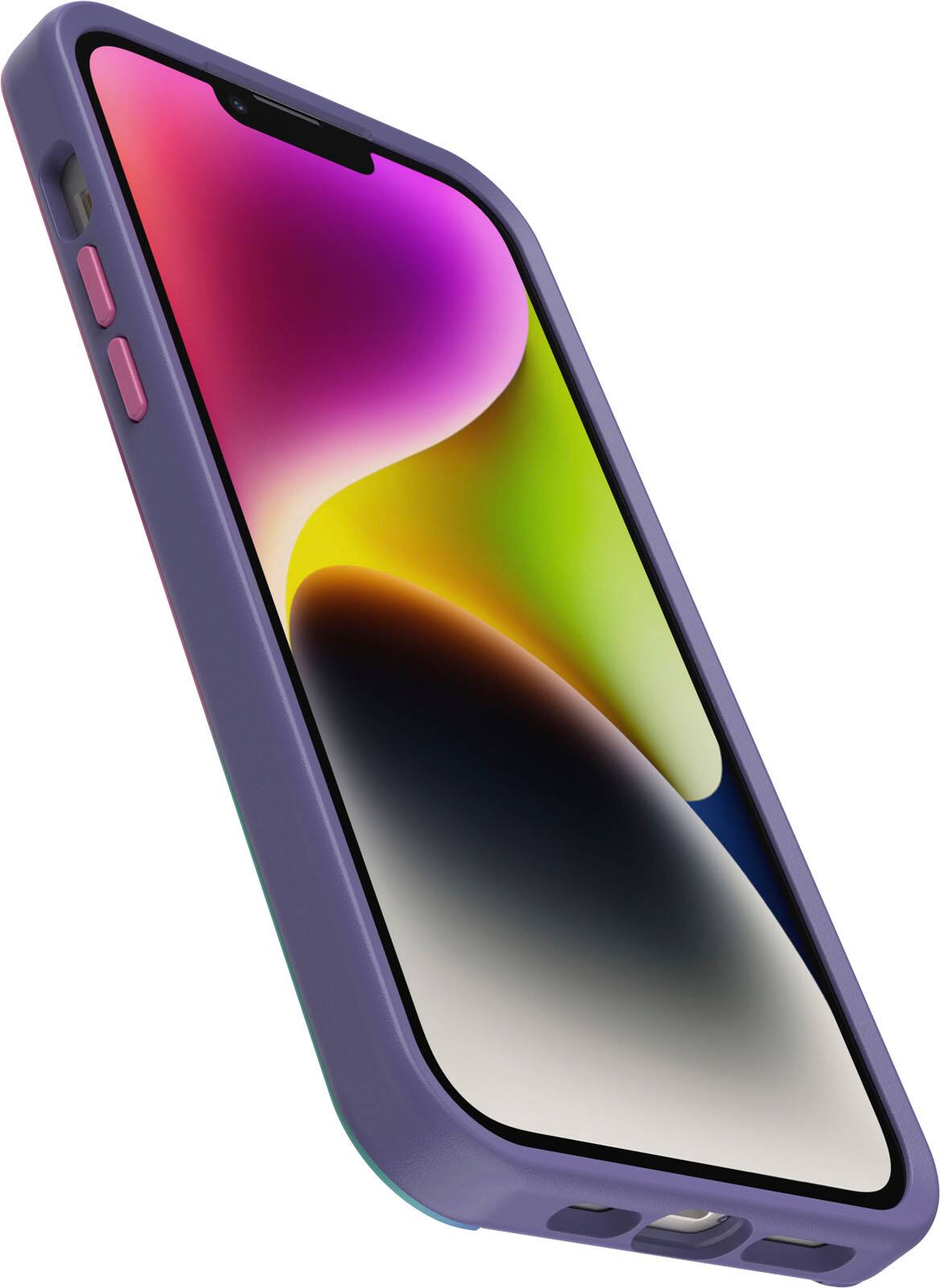 Angle. OtterBox - Symmetry Series+ for MagSafe Hard Shell for Apple iPhone 14 Plus - Euphoria.