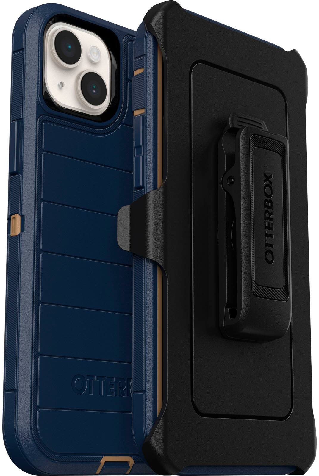 Alt View 2. OtterBox - Defender Series Pro Hard Shell for Apple iPhone 14 Plus - Blue Suede Shoes.