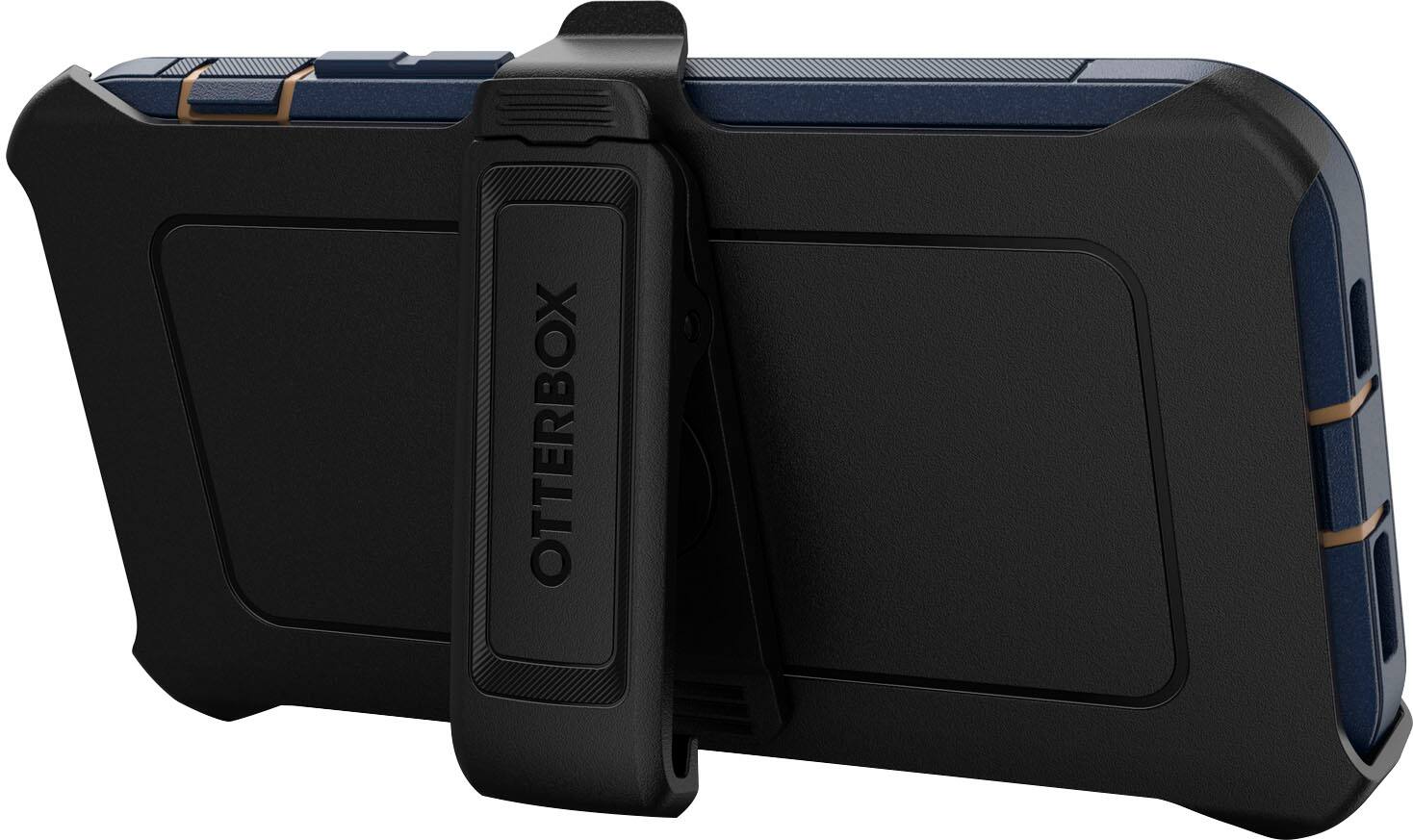Left. OtterBox - Defender Series Pro Hard Shell for Apple iPhone 14 Plus - Blue Suede Shoes.