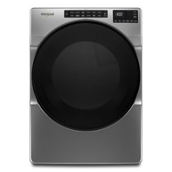 Whirlpool - 7.4 Cu. Ft. Stackable Electric Dryer with Wrinkle Shield - Chrome shadow - Front_Zoom