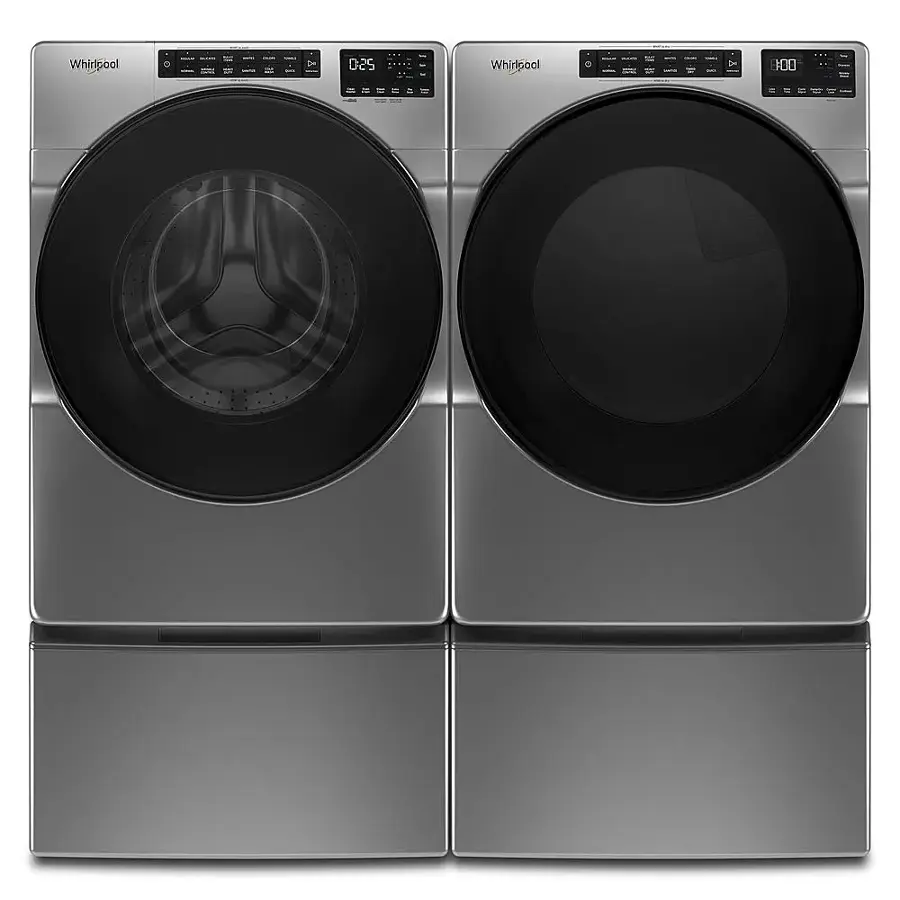 Alt View 13. Whirlpool - 7.4 Cu. Ft. Stackable Electric Dryer with Wrinkle Shield - Chrome Shadow.