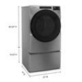 Angle Zoom. Whirlpool - 7.4 Cu. Ft. Stackable Electric Dryer with Wrinkle Shield - Chrome Shadow.