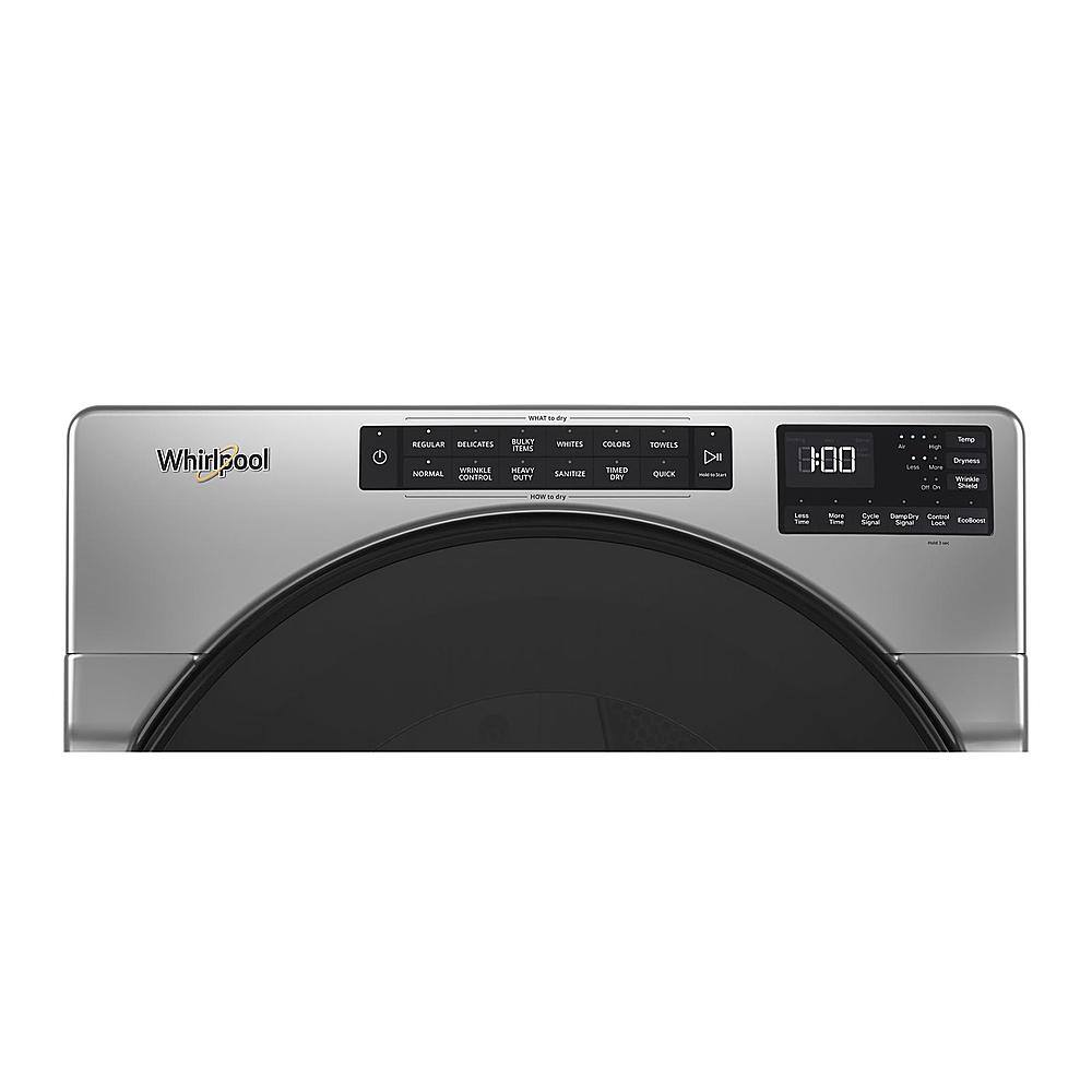 Alt View 1. Whirlpool - 7.4 Cu. Ft. Stackable Electric Dryer with Wrinkle Shield - Chrome Shadow.