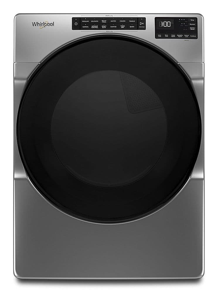 Whirlpool - 7.4 Cu. Ft. Stackable Gas Dryer with Wrinkle Shield - Chrome Shadow - Front_Zoom