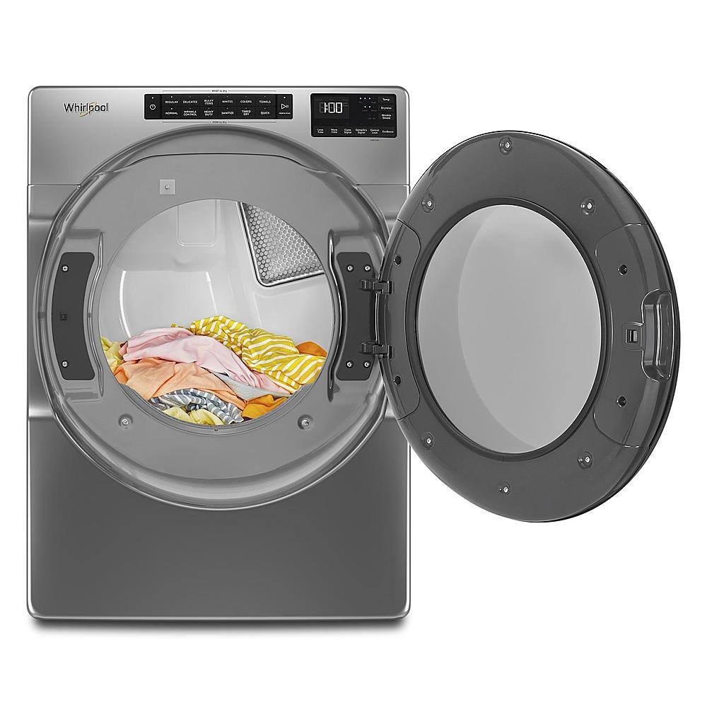Alt View 3. Whirlpool - 7.4 Cu. Ft. Stackable Gas Dryer with Wrinkle Shield - Chrome Shadow.
