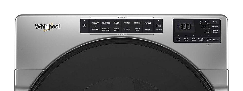 Alt View 6. Whirlpool - 7.4 Cu. Ft. Stackable Gas Dryer with Wrinkle Shield - Chrome Shadow.